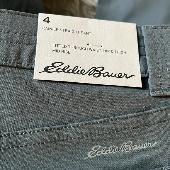 Eddie Bauer Women's Rainier Pants straight pant graphite size 4 - Picture 13 of 14
